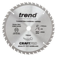 Trend CSB/18440 Craft Saw Blade 184mm X 40t X 16mm £25.62